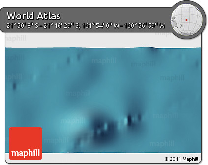 Satellite 3D Map of the Area around 21° 33' 19" S, 161° 25' 30" W