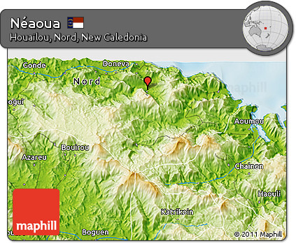 Physical 3D Map of Néaoua