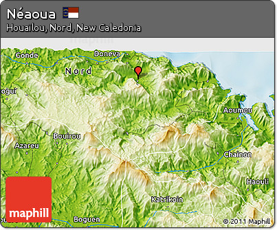 Physical 3D Map of Néaoua