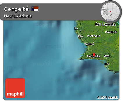 Satellite 3D Map of Cengeïté
