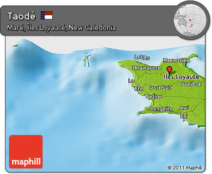 Physical Panoramic Map of Taodé