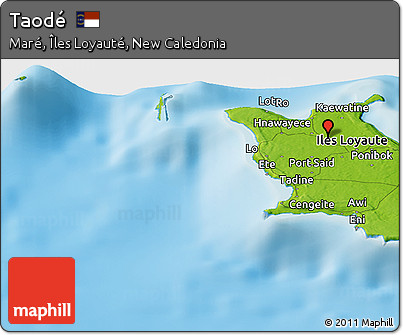 Physical Panoramic Map of Taodé