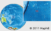Physical Location Map of the area around 21° 33' 19" S, 168° 13' 29" W