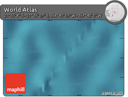 Satellite Map of the Area around 21° 33' 19" S, 168° 13' 29" W