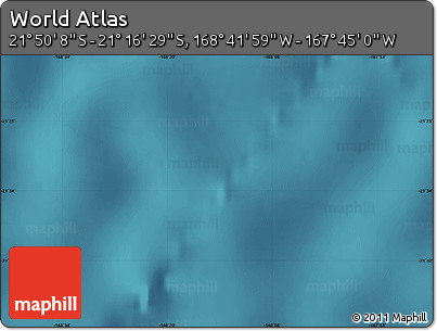 Satellite Map of the Area around 21° 33' 19" S, 168° 13' 29" W