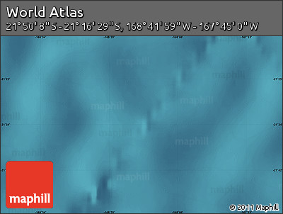 Satellite Map of the Area around 21° 33' 19" S, 168° 13' 29" W