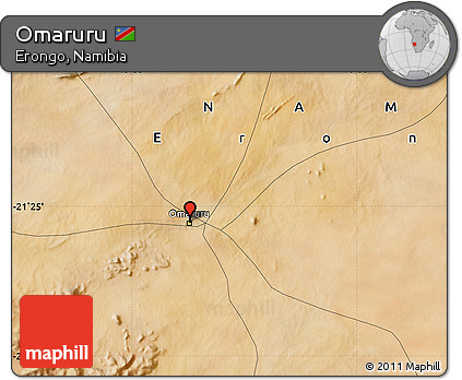 Satellite Map of Omaruru