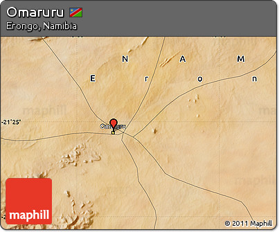 Satellite Map of Omaruru