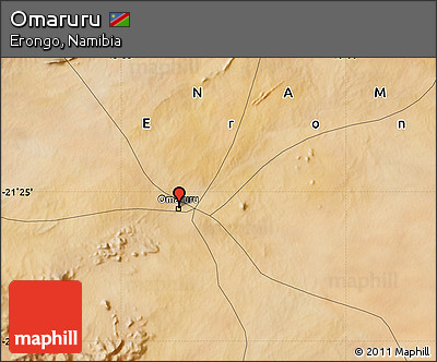 Satellite Map of Omaruru