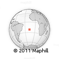 Outline Map of the Area around 21° 33' 19" S, 16° 55' 29" W, rectangular outline