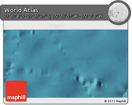 Satellite 3D Map of the Area around 21° 33' 19" S, 172° 28' 29" W