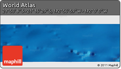 Physical Panoramic Map of the Area around 21° 33' 19" S, 172° 28' 29" W
