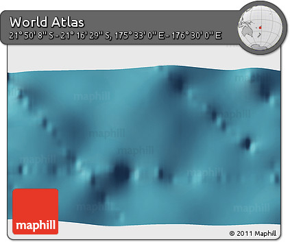Satellite 3D Map of the Area around 21° 33' 19" S, 176° 1' 30" E