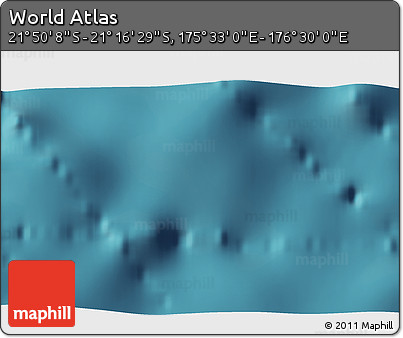Satellite 3D Map of the Area around 21° 33' 19" S, 176° 1' 30" E