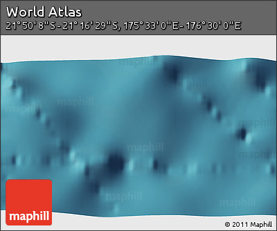 Satellite 3D Map of the Area around 21° 33' 19" S, 176° 1' 30" E