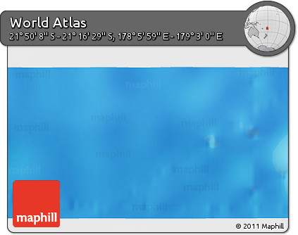 Physical 3D Map of the Area around 21° 33' 19" S, 178° 34' 29" E