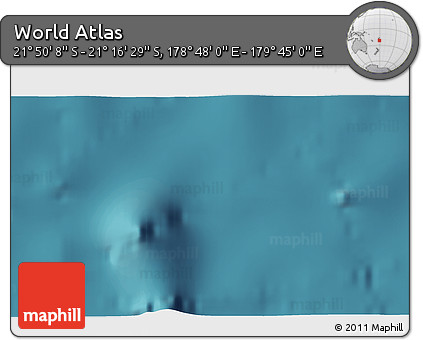 Satellite 3D Map of the Area around 21° 33' 19" S, 179° 16' 30" E