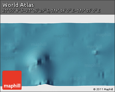 Satellite 3D Map of the Area around 21° 33' 19" S, 179° 16' 30" E