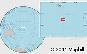Gray Location Map of the area around 21° 33' 19" S, 179° 16' 30" E