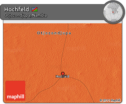 Political 3D Map of Hochfeld