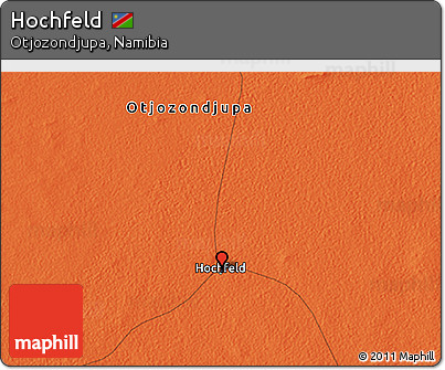Political 3D Map of Hochfeld