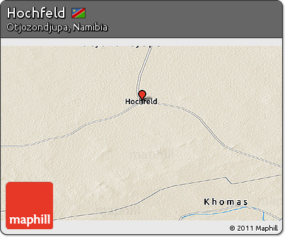 Shaded Relief Panoramic Map of Hochfeld