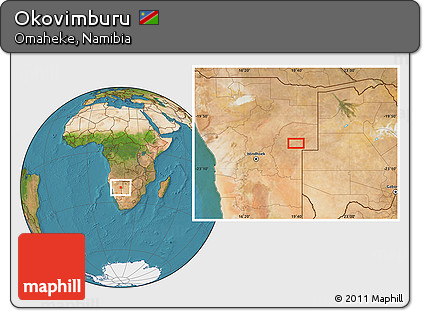 Satellite Location Map of Okovimburu