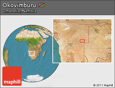 Satellite Location Map of Okovimburu