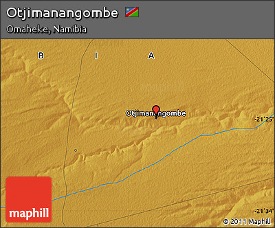 Physical Map of Otjimanangombe