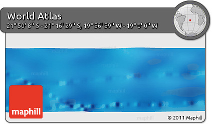 Physical Panoramic Map of the Area around 21° 33' 19" S, 19° 28' 30" W