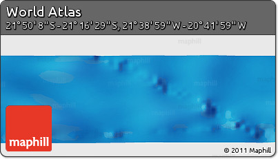 Physical Panoramic Map of the Area around 21° 33' 19" S, 21° 10' 29" W