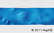Shaded Relief Panoramic Map of the area around 21° 33' 19" S, 23° 43' 30" W