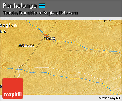 Physical Panoramic Map of Penhalonga