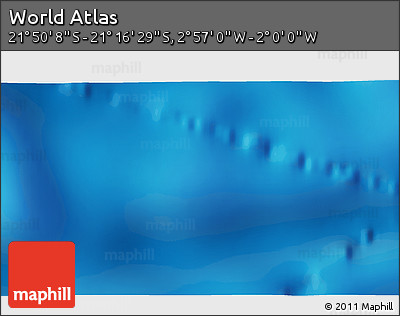 Physical 3D Map of the Area around 21° 33' 19" S, 2° 28' 30" W