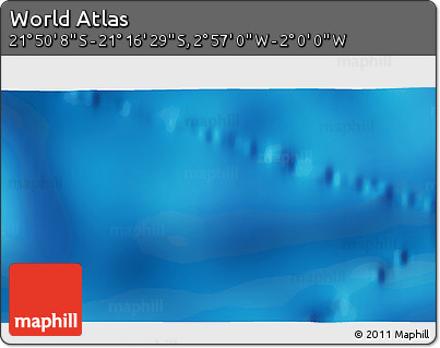 Physical 3D Map of the Area around 21° 33' 19" S, 2° 28' 30" W
