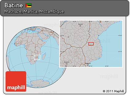 Gray Location Map of Batine