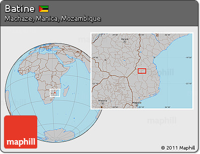 Gray Location Map of Batine
