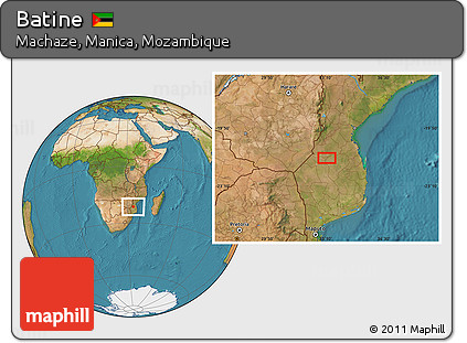 Satellite Location Map of Batine