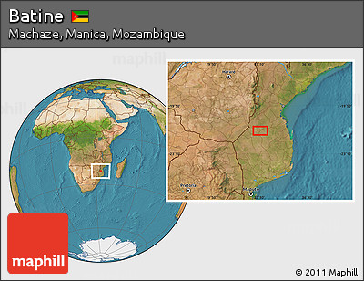 Satellite Location Map of Batine