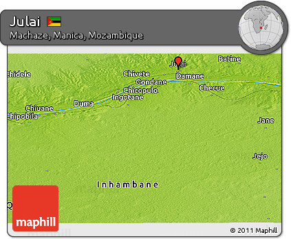 Physical Panoramic Map of Julai