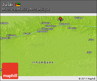 Physical Panoramic Map of Julai