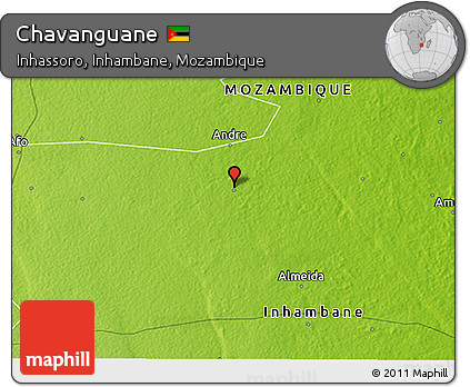 Physical 3D Map of Chavanguane