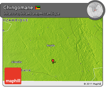 Physical 3D Map of Chingomane