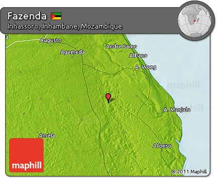 Physical 3D Map of Fazenda
