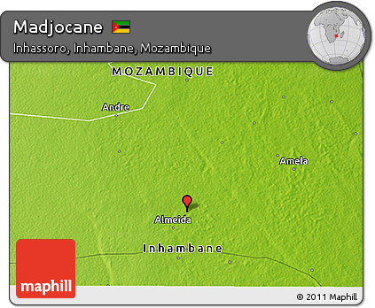 Physical 3D Map of Madjocane