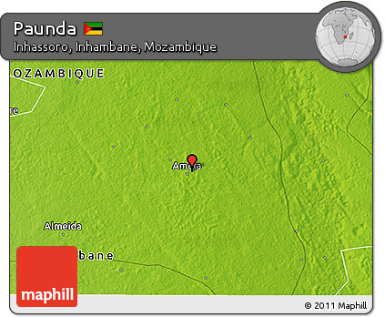 Physical 3D Map of Paunda