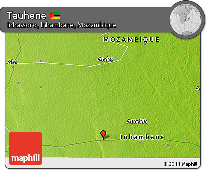 Physical 3D Map of Tauhene