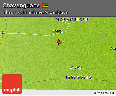 Physical 3D Map of Chavanguane