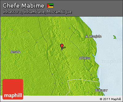 Physical 3D Map of Chefe Mabime