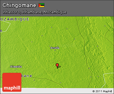 Physical 3D Map of Chingomane